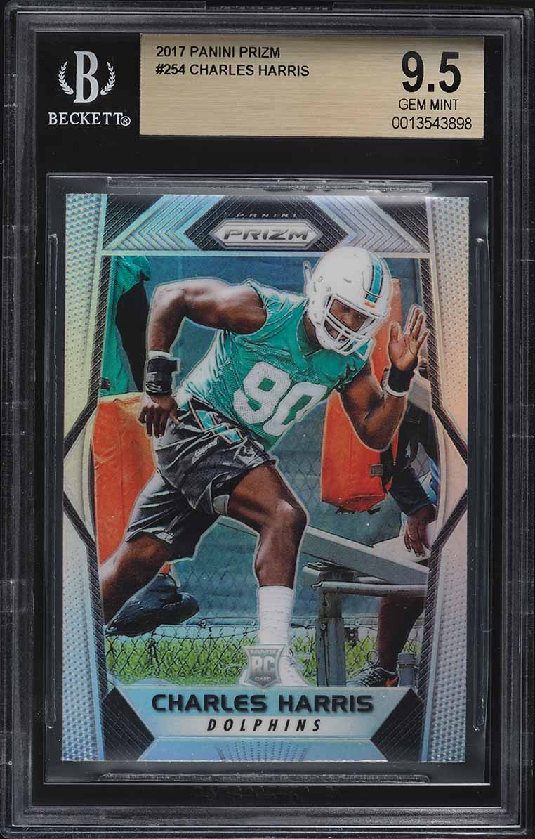 2017 Panini Prizm Silver Prizms Charles Harris ROOKIE #254 BGS 9.5 GEM MINT
