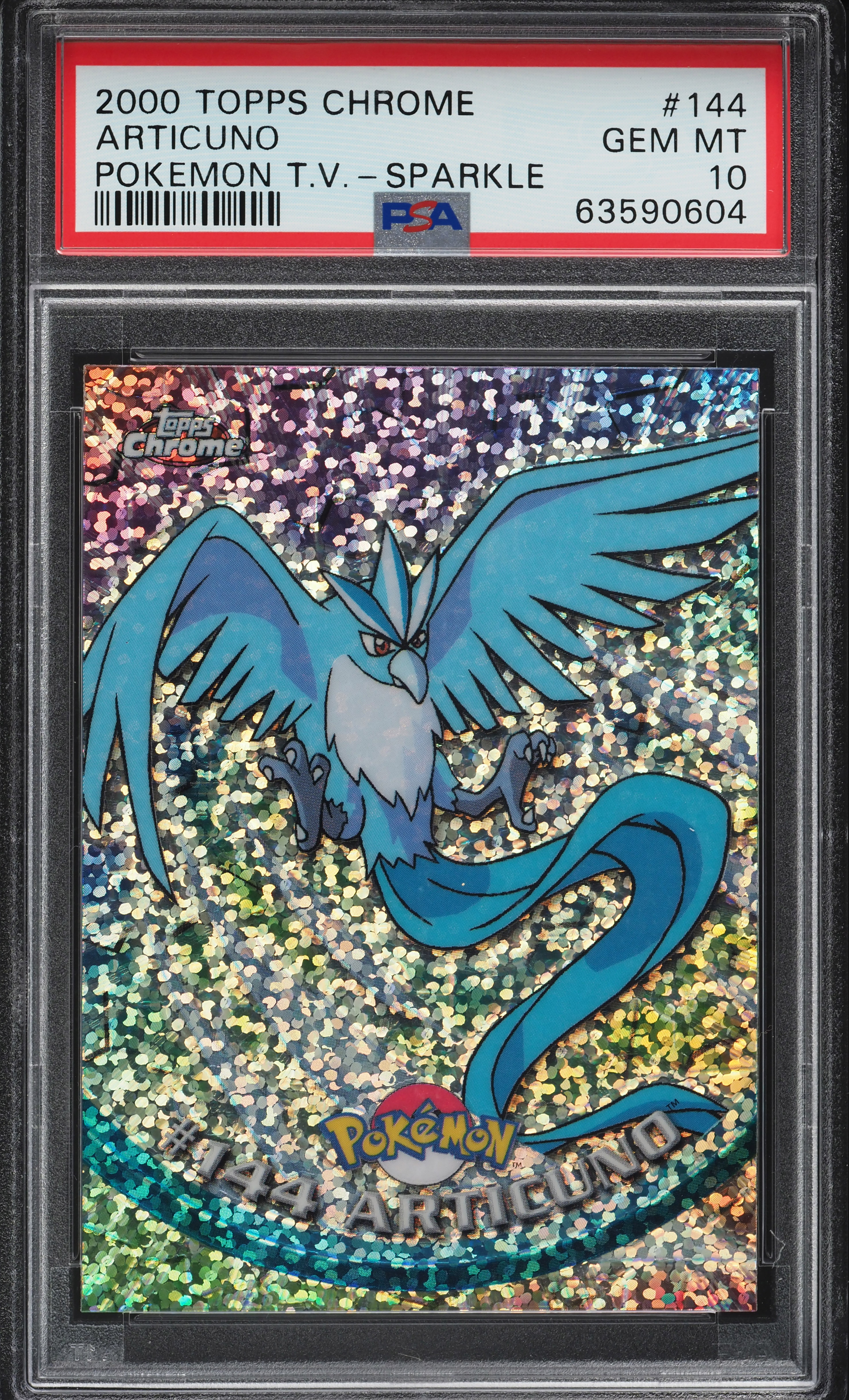 2000 Topps Chrome Pokemon Parallelsコイキング 2000 Topps Chrome Pokemon Series 2 Sparkle Articuno #144 PSA 10