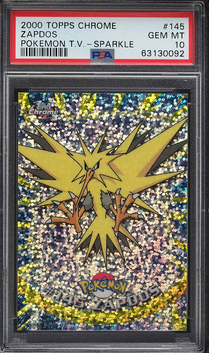 2000 Topps Chrome Pokemon Parallelsコイキング 2000 Pokemon Topps Chrome Series 2 Sparkle Zapdos #145 PSA 10 GEM