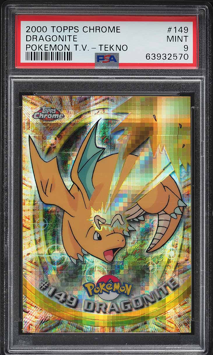 2000 Pokemon Topps Chrome Series 2 Tekno Dragonite #149 PSA 9 MINT