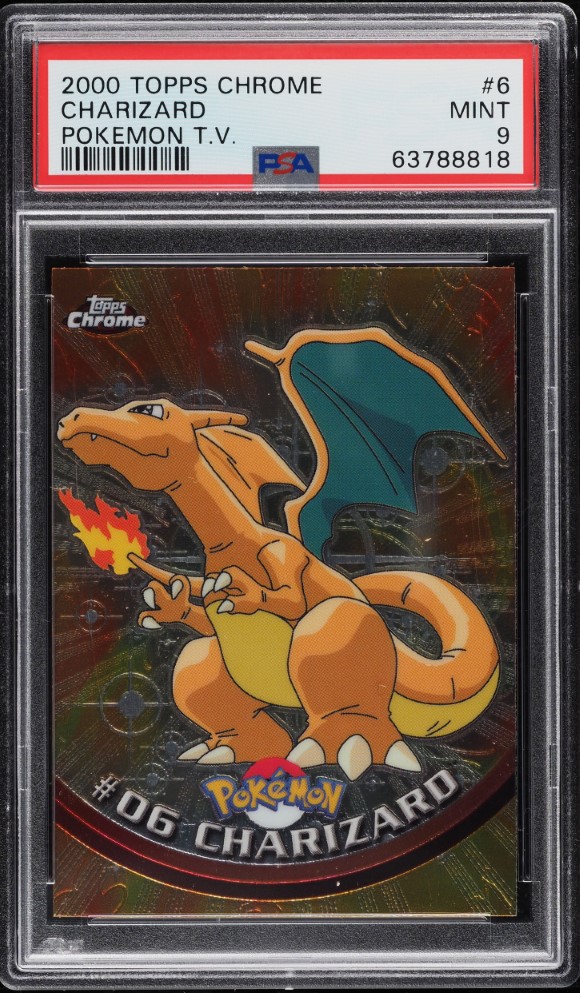 2000 Pokemon Topps Chrome Series 1 Charizard #6 PSA 9 MINT