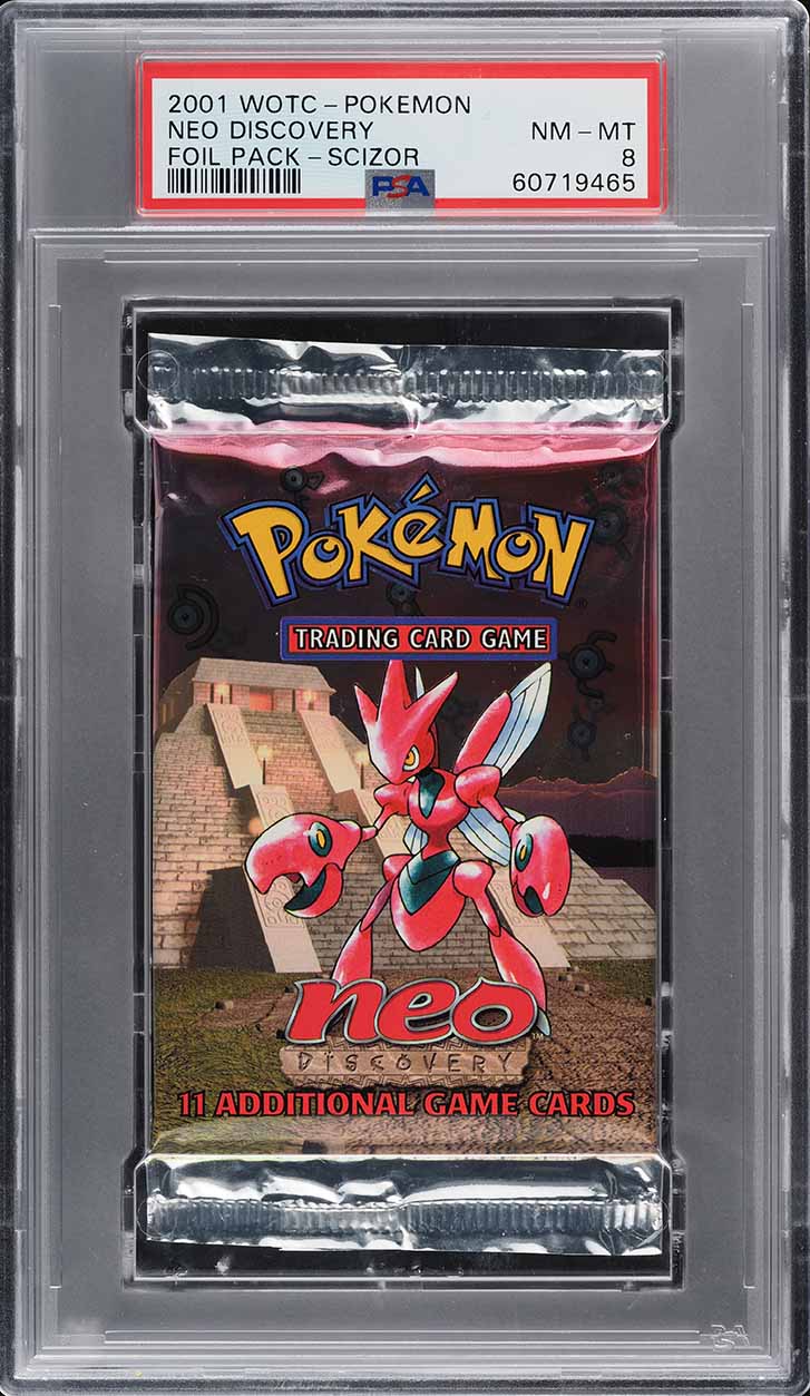 2001 Pokemon Neo Discovery Booster Pack Scizor Art PSA 8 NM-MT on Fanatics  Collect