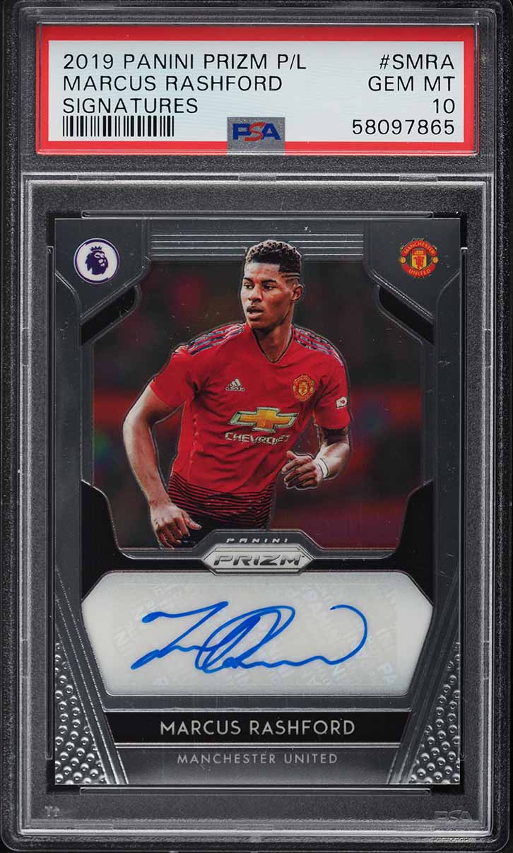 2019 Panini Prizm Premier League Signatures Marcus Rashford AUTO