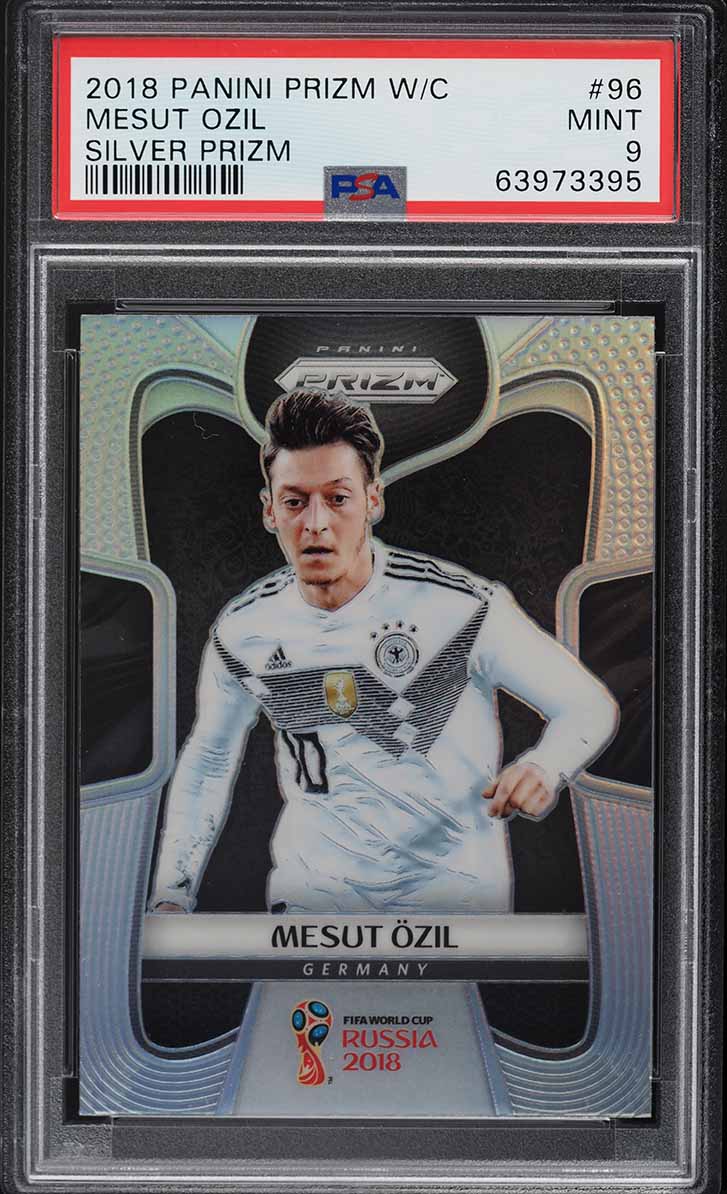 2018 Panini Prizm World Cup Silver Prizms Mesut Ozil #96 PSA 9 MINT