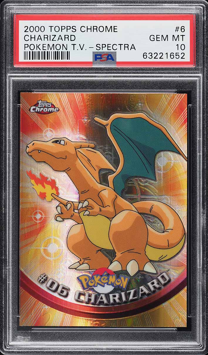 2000 Topps Chrome Pokemon Series 1 Spectra Charizard #6 PSA 10 GEM MINT