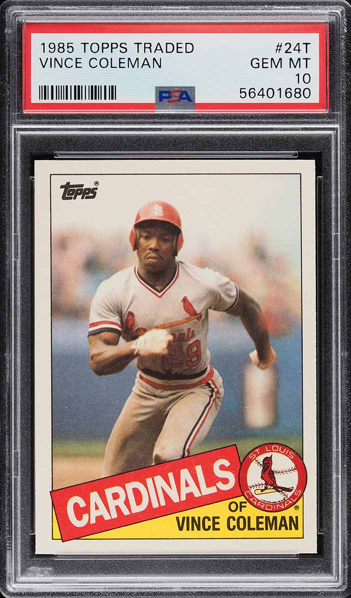 1985 Topps Traded Vince Coleman ROOKIE #24T PSA 10 GEM MINT
