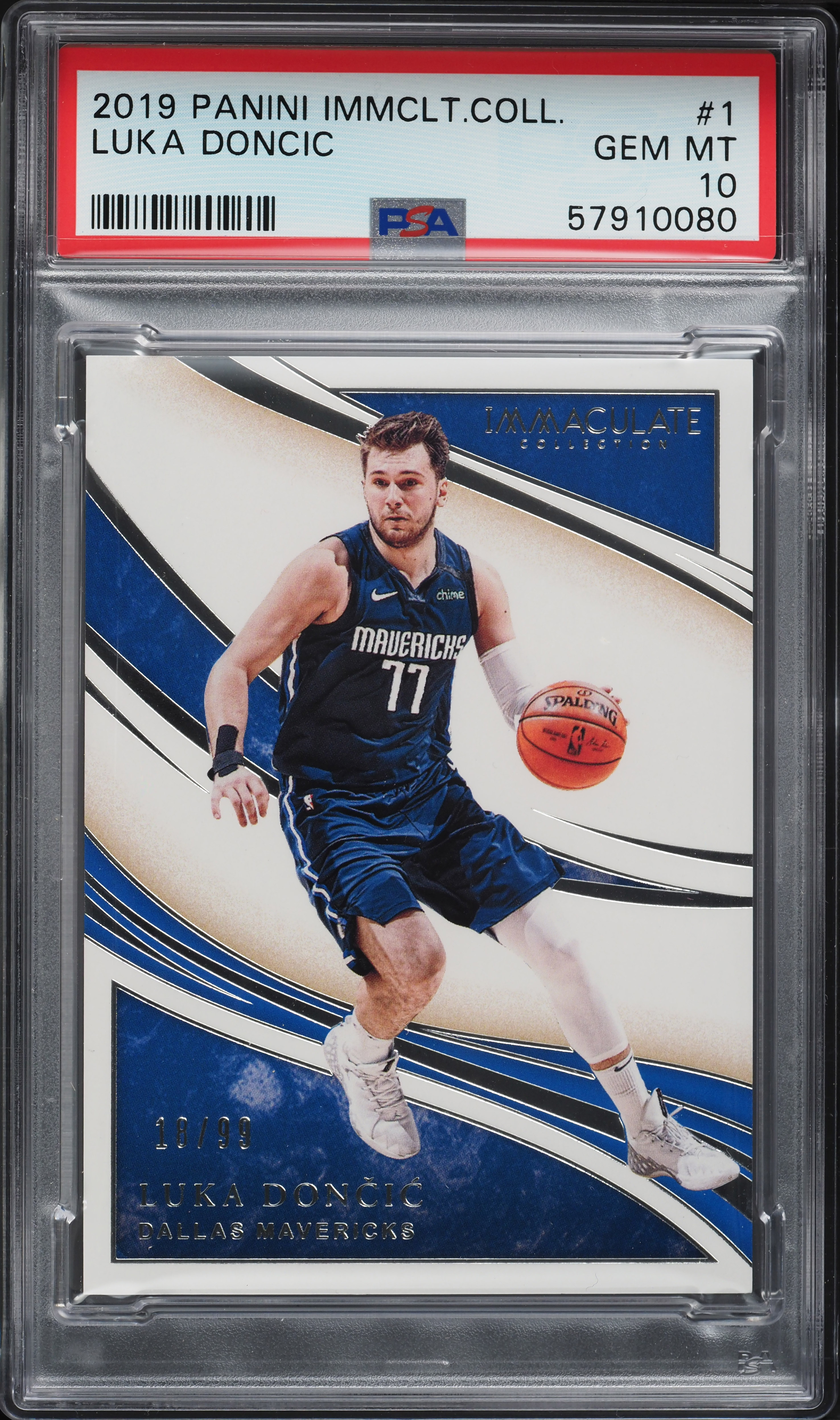 2019 Immaculate Collection Luka Doncic /99 #1 PSA 10 GEM MINT on