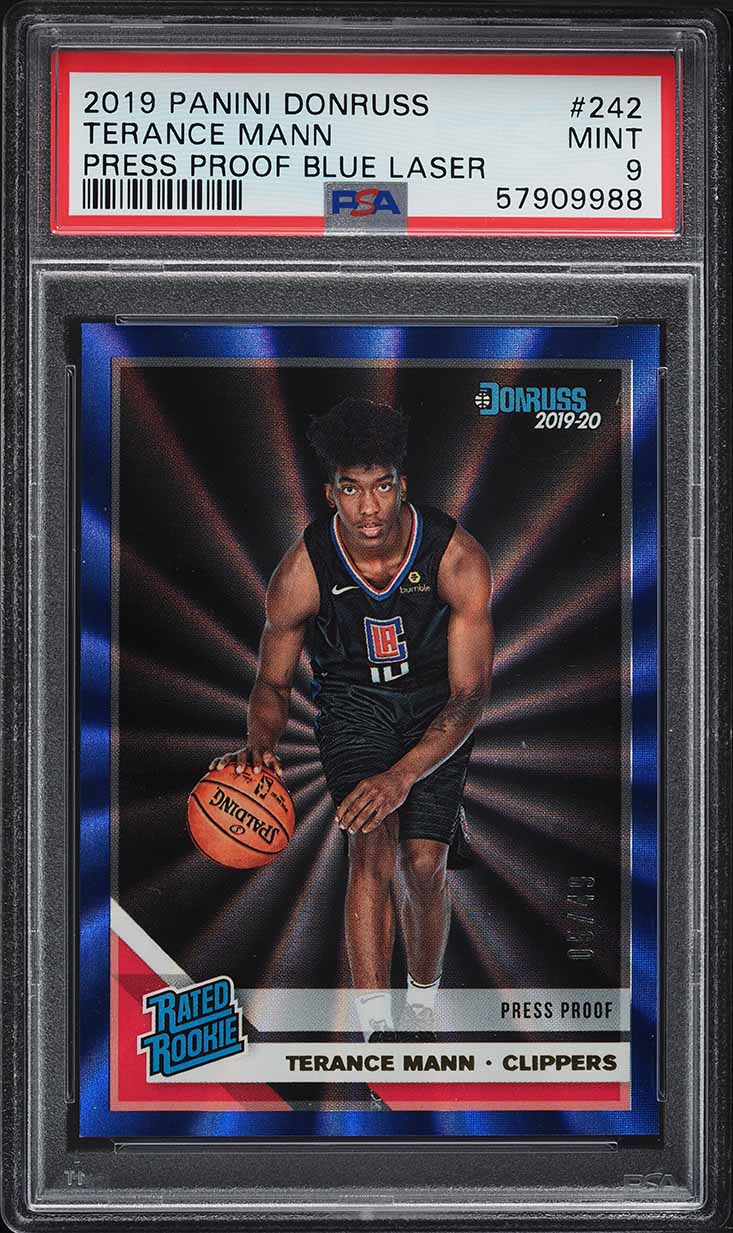2019 Panini Mosaic Terance Mann ROOKIE RC #246 PSA 10 GEM MINT on