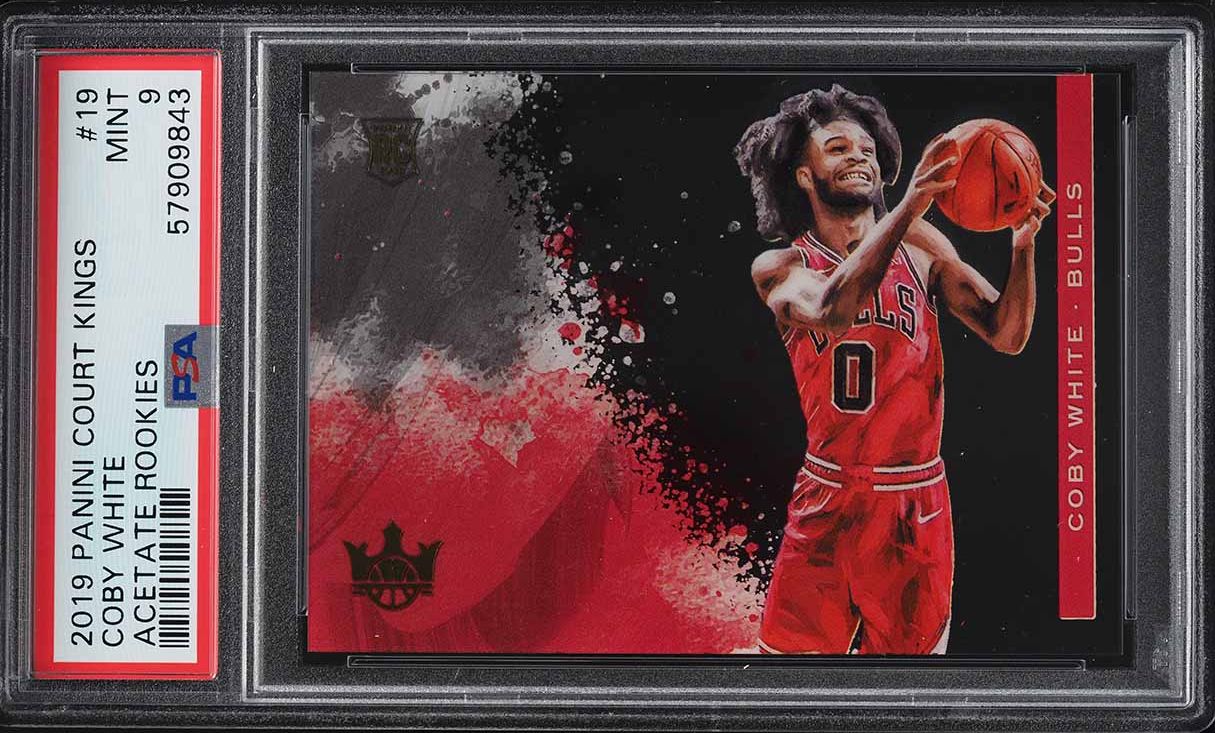 2019 Panini Court Kings Acetate Rookies Coby White ROOKIE #19 PSA