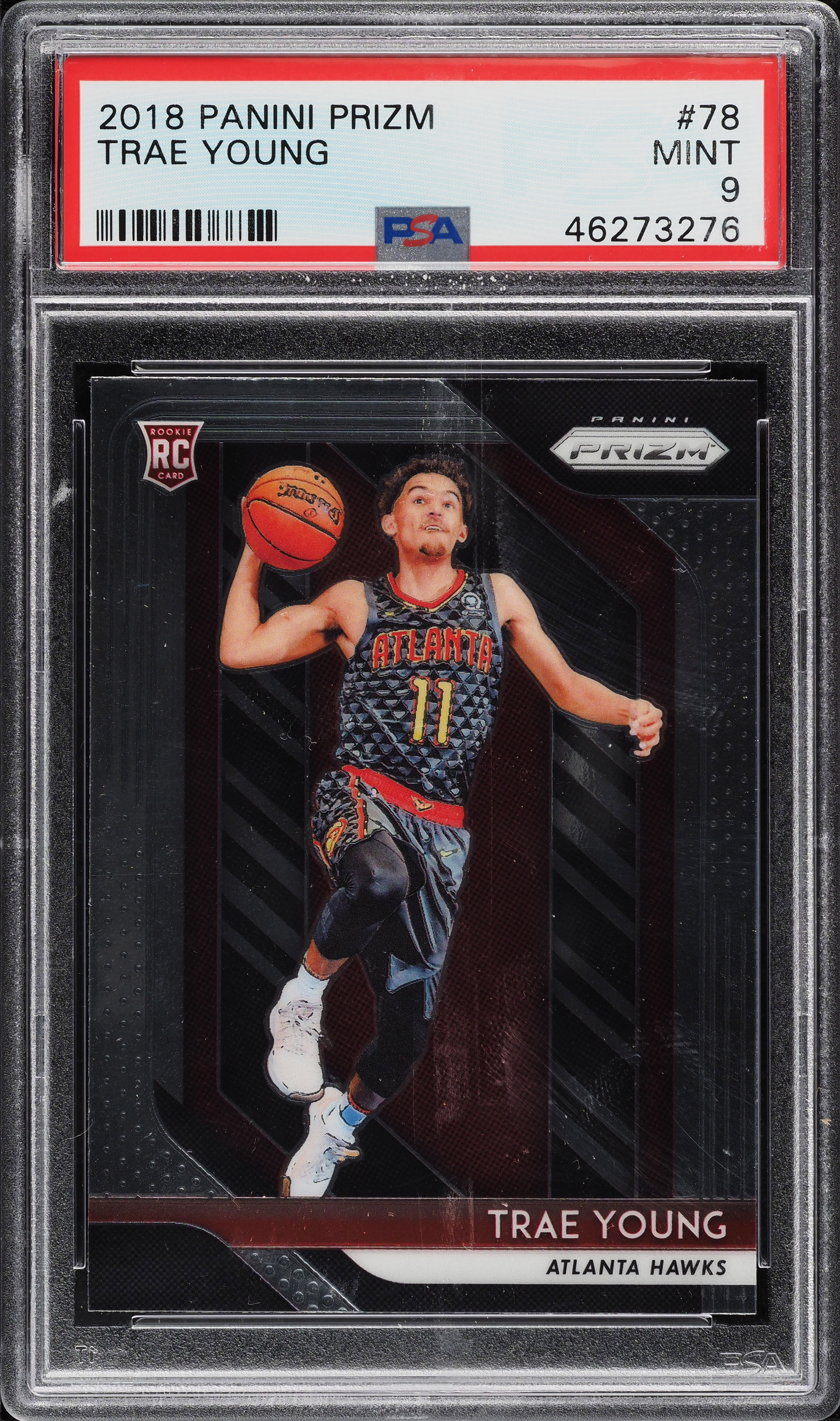 2018 Panini Prizm Trae Young ROOKIE #78 PSA 9 MINT on Fanatics Collect