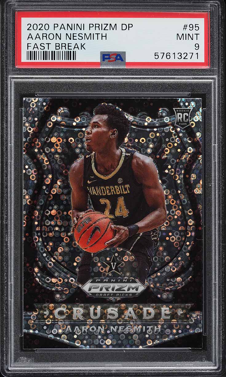 2020 Panini Prizm Draft Picks Fast Break Aaron Nesmith ROOKIE #95 PSA 9 MINT