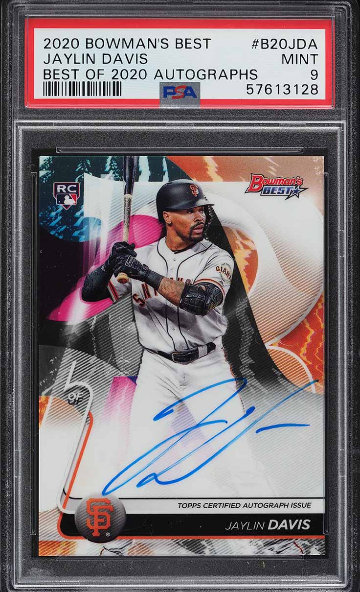 2020 Bowman's Best Of '20 Jaylin Davis ROOKIE AUTO #B20-JDA PSA 9 MINT