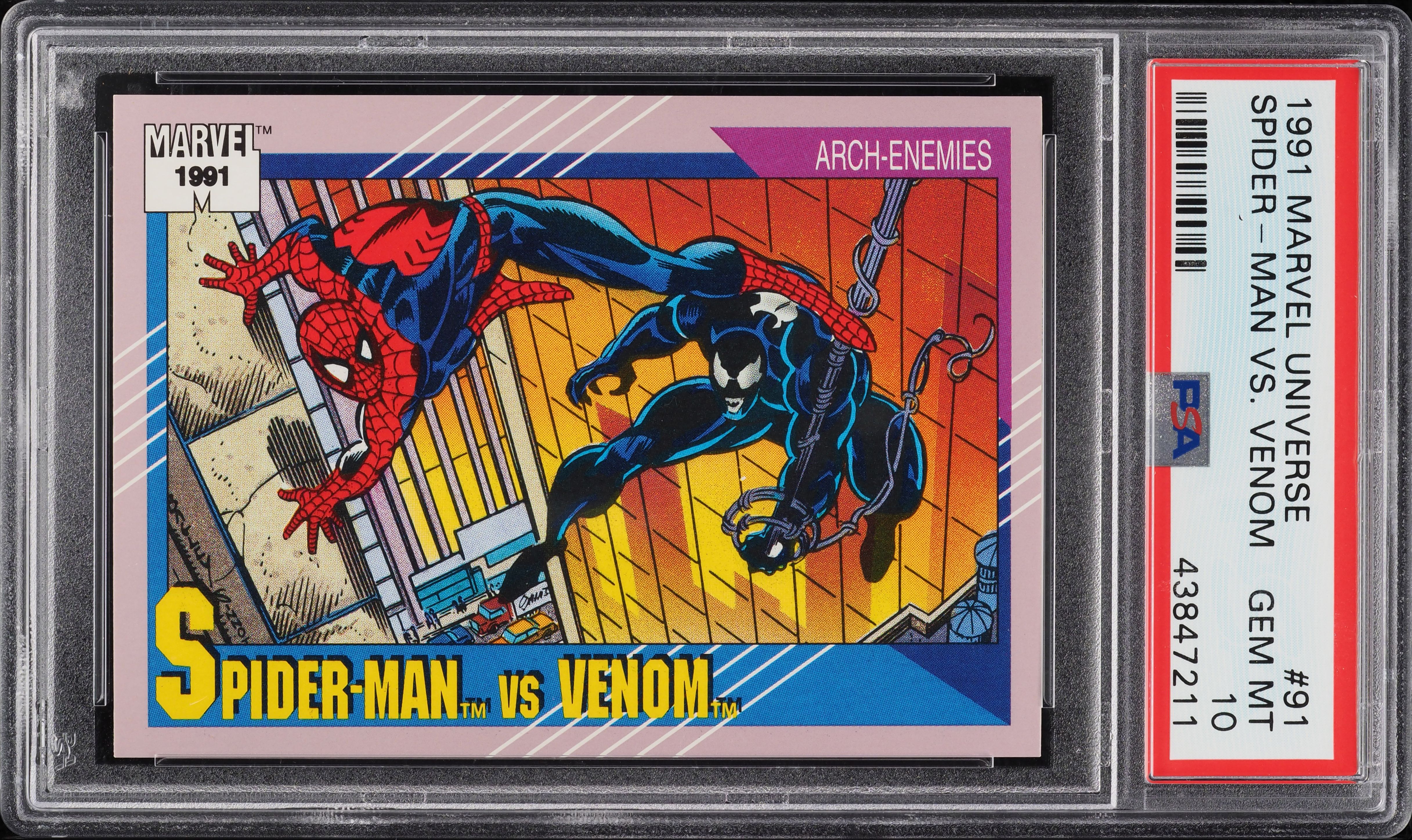 1991 Impel Marvel Universe Spider-Man Vs. Venom #91 PSA 10 GEM