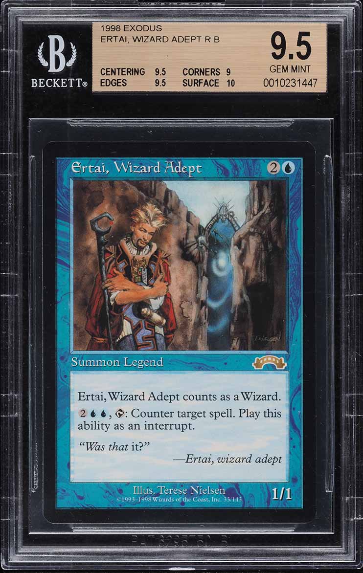 1998 Magic The Gathering MTG Exodus Ertai, Wizard Adept R B BGS 9.5 GEM MINT