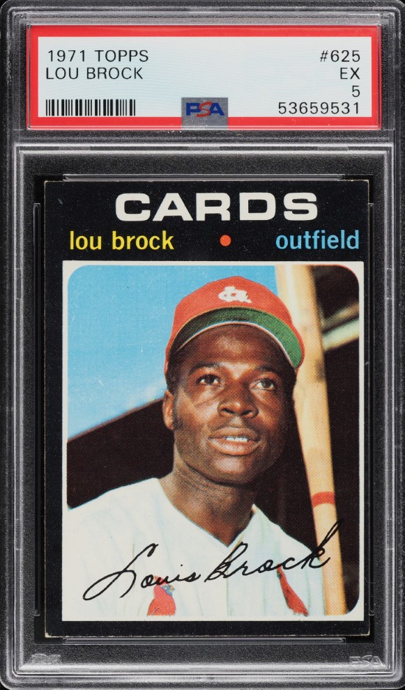 1971 Topps Lou Brock #625 PSA 5 EX