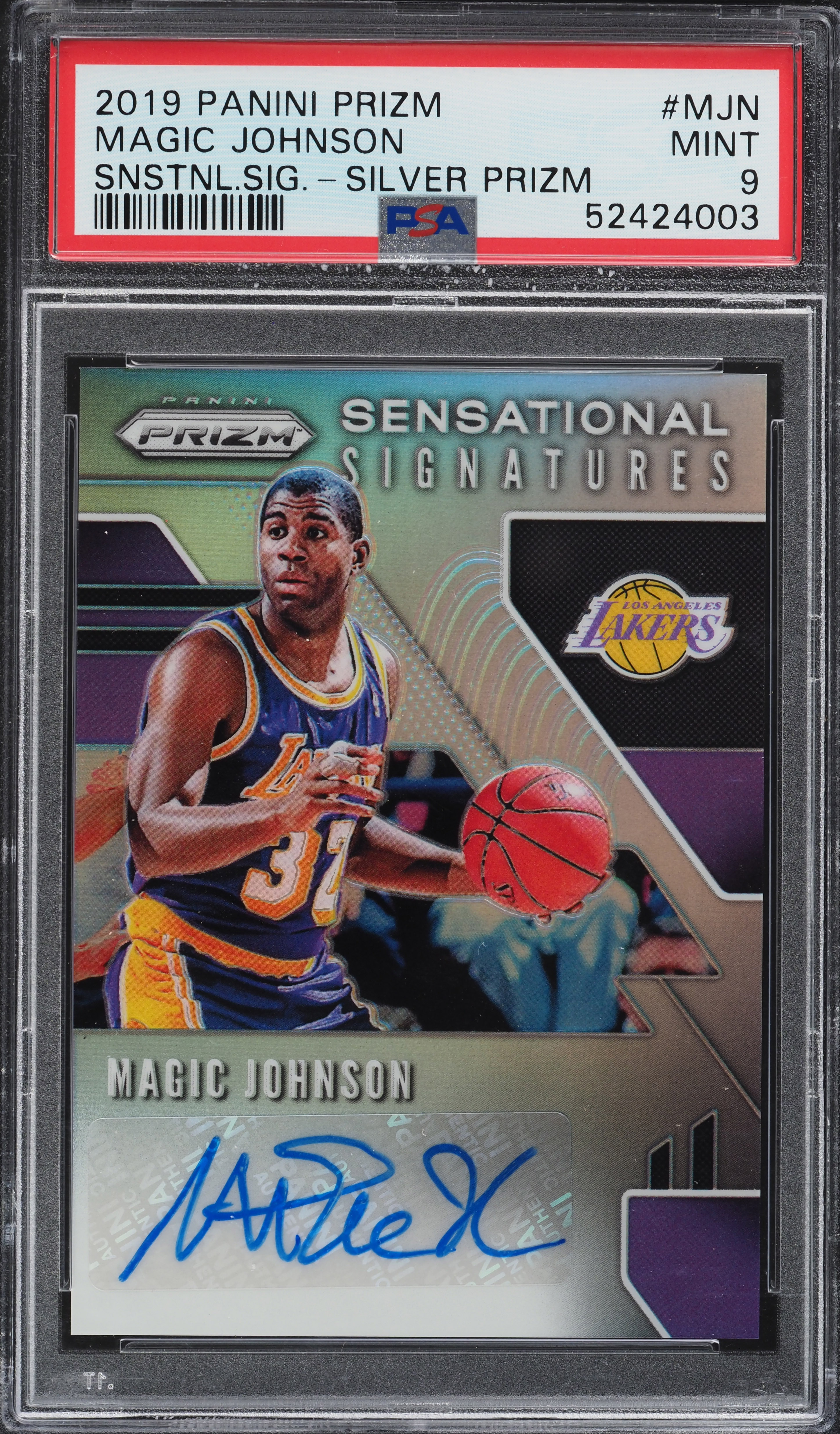 2019 Panini Prizm Sensational Silver Magic Johnson AUTO #SS-MJN