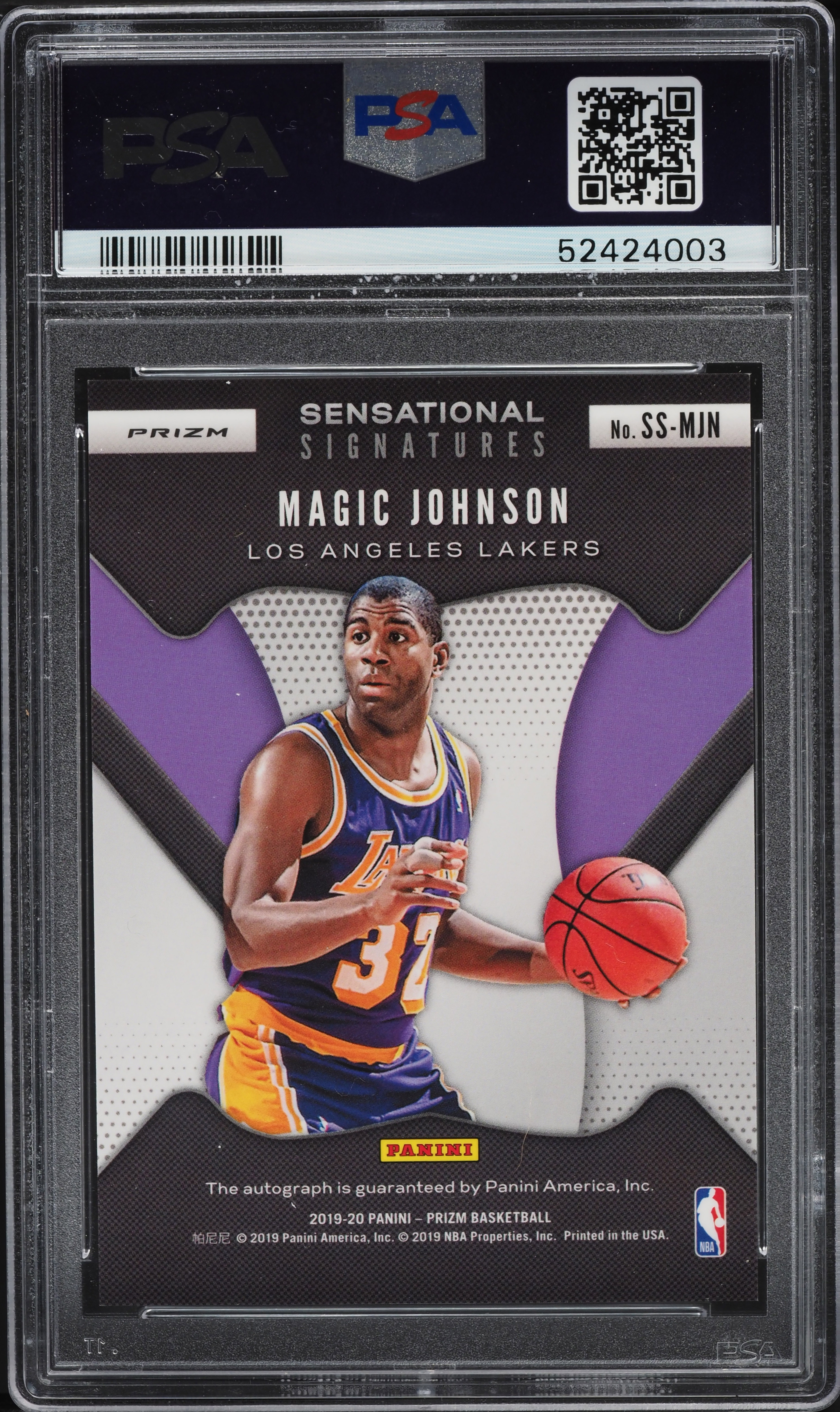 2019 Panini Prizm Sensational Silver Magic Johnson AUTO #SS-MJN