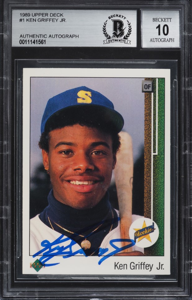 1989 Upper Deck Ken Griffey Jr. ROOKIE AUTO #1 BGS AUTH