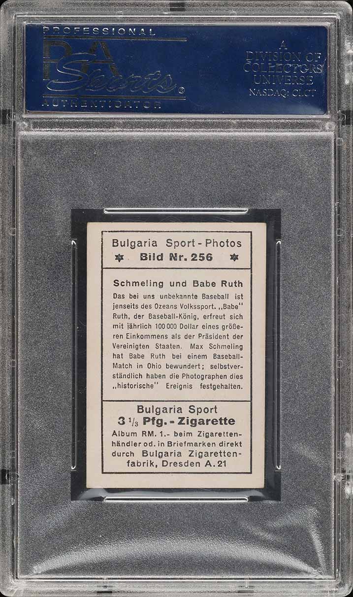1932 Bulgaria Sport Photo Babe Ruth & Max Schmeling #256 PSA 6.5 EXMT+