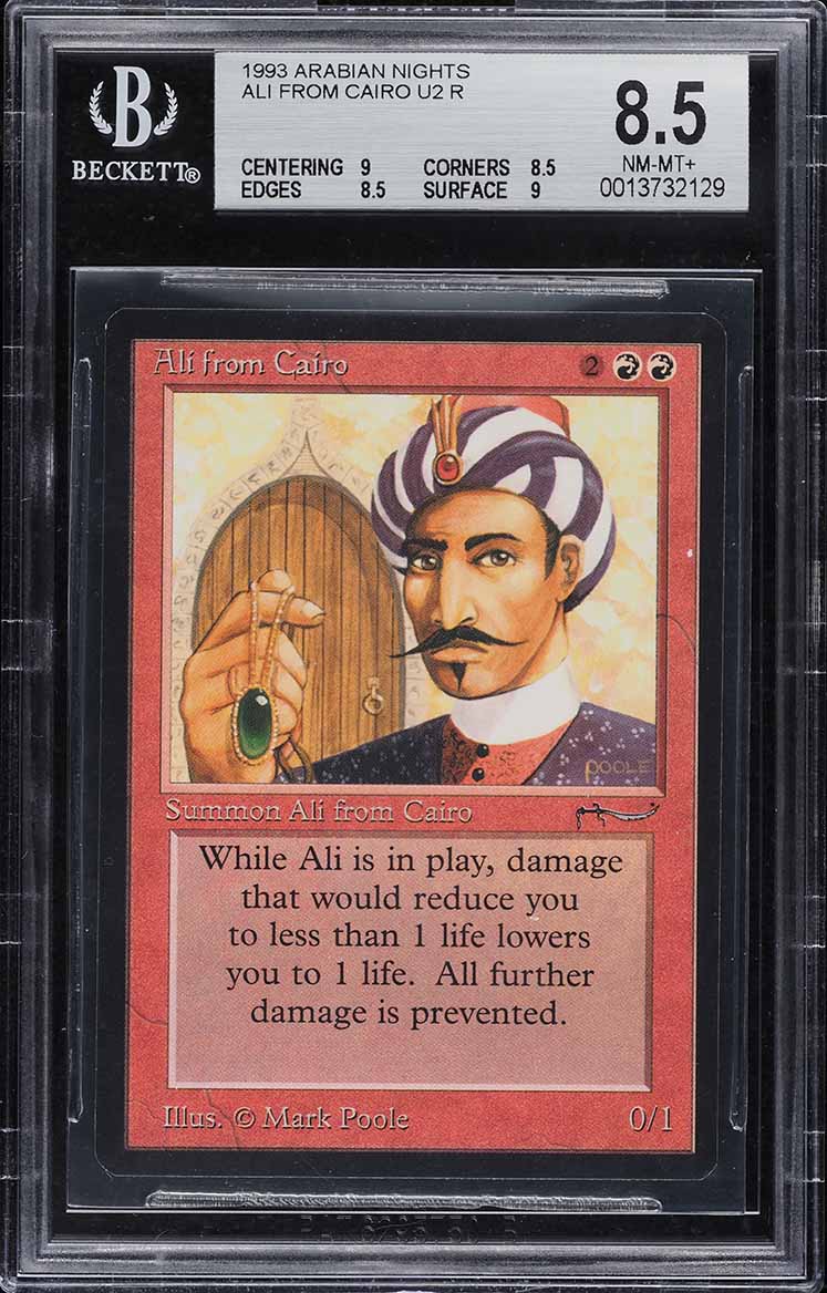1993 Magic The Gathering MTG Arabian Nights Ali From Cairo BGS 8.5 NM-MT+