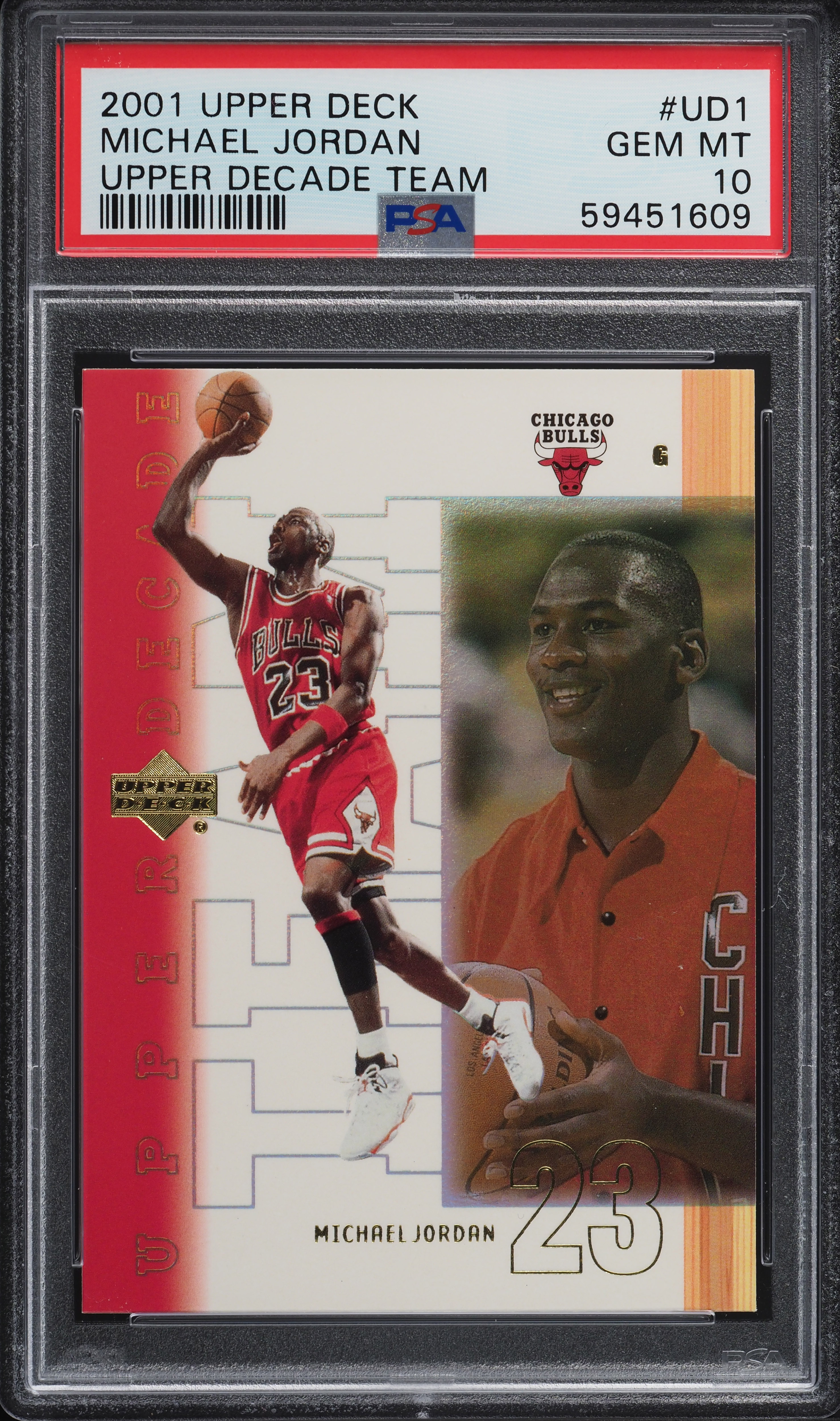 2001 Upper Deck Decade Team Michael Jordan #UD1 PSA 10 GEM MINT on