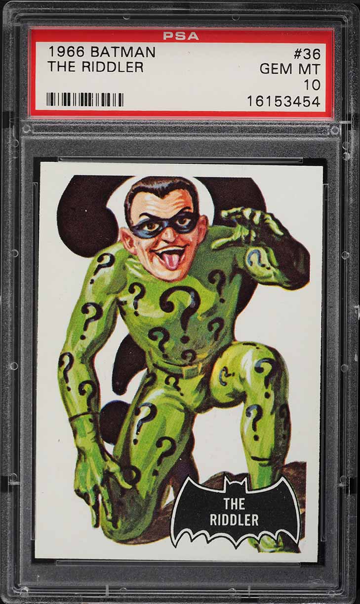 1966 Topps Batman Black Bat The Riddler #36 PSA 10 GEM MINT