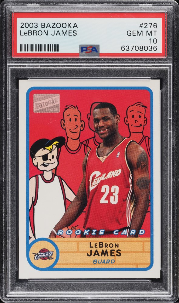 2003 Bowman Chrome Gold Refractor LeBron James ROOKIE /50 #123 PSA