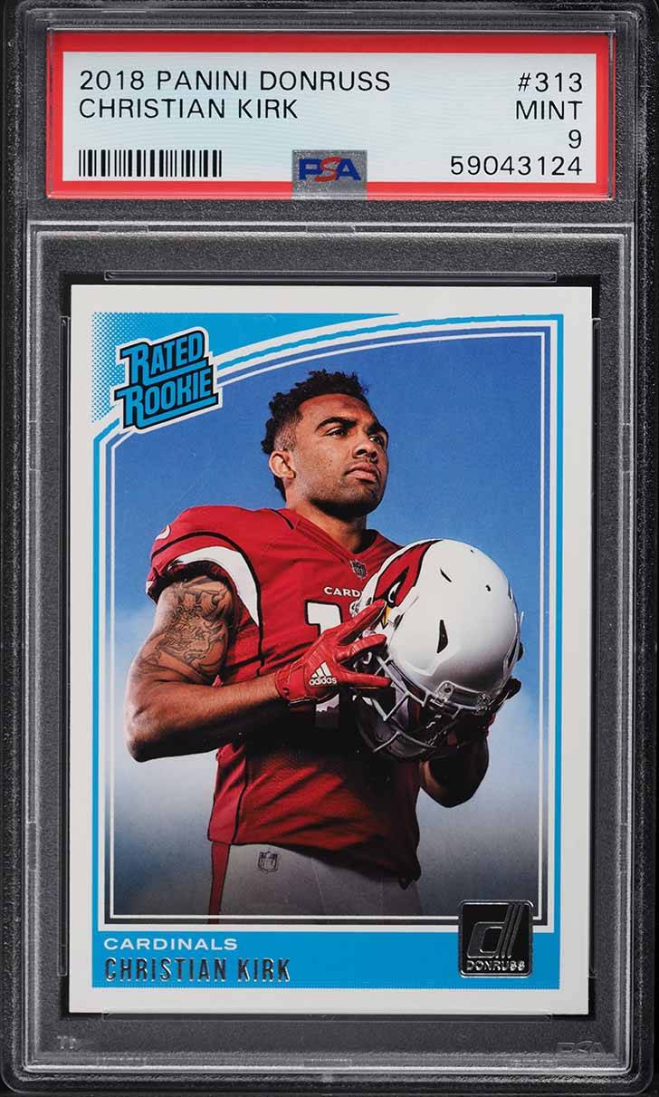 2018 Donruss Football Christian Kirk ROOKIE #313 PSA 9 MINT