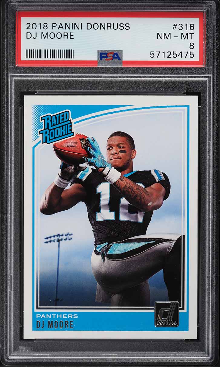 2018 Donruss Football DJ Moore ROOKIE #316 PSA 8 NM-MT