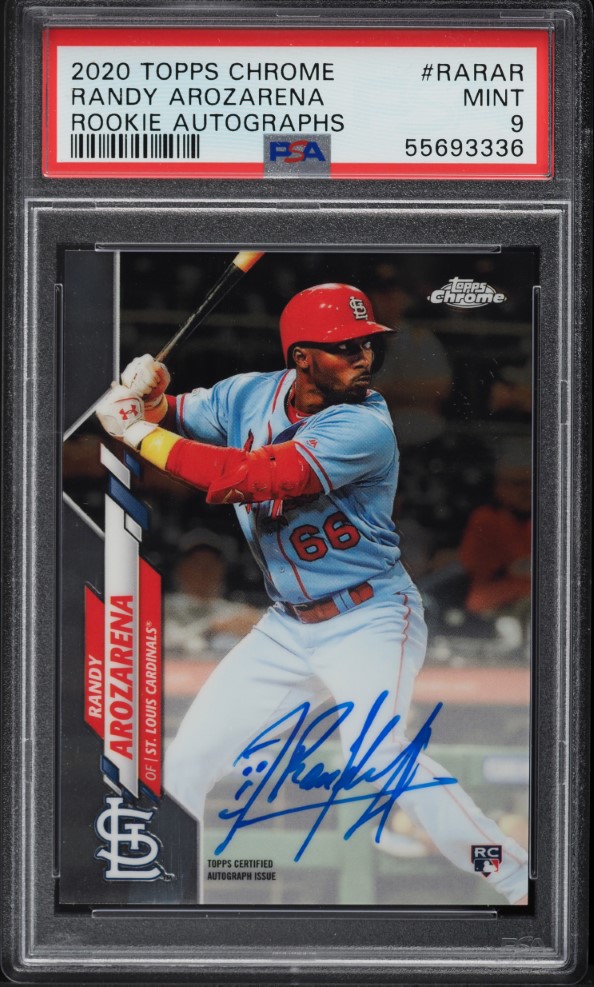 2020 Topps Chrome Randy Arozarena ROOKIE AUTO #RA-RAR PSA 9 MINT