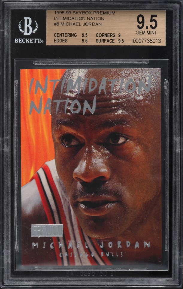 1998 Skybox Premium Intimidation Nation Michael Jordan #8 BGS 9.5 GEM MINT