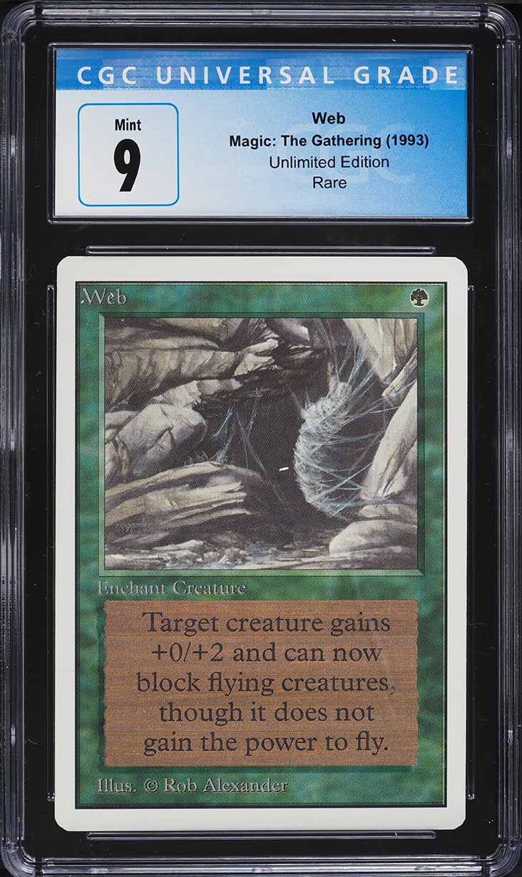 1993 Magic The Gathering MTG Unlimited Edition Web CGC 9 MINT