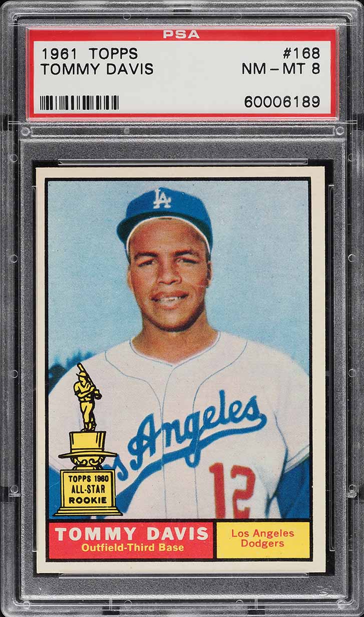1961 Topps Tommy Davis #168 PSA 8 NM-MT