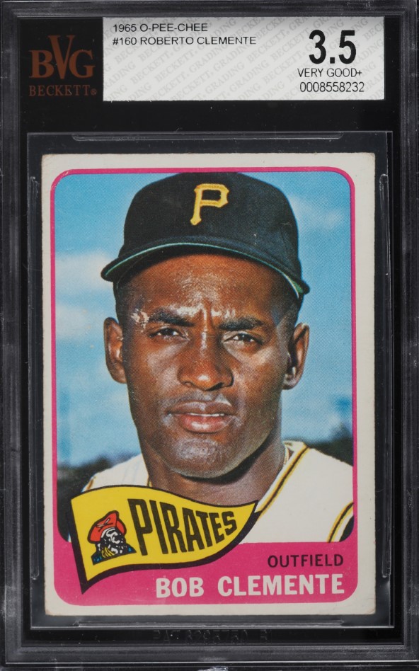 1965 O-Pee-Chee Roberto Clemente #160 BVG 3.5 VG+