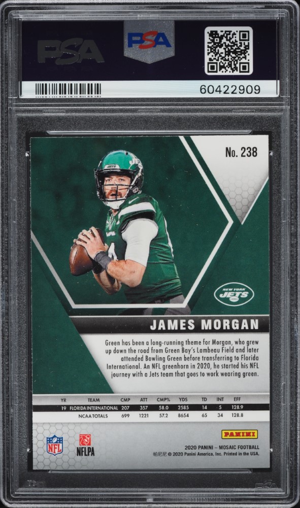 2020 Panini Mosaic James Morgan ROOKIE #238 PSA 9 MINT