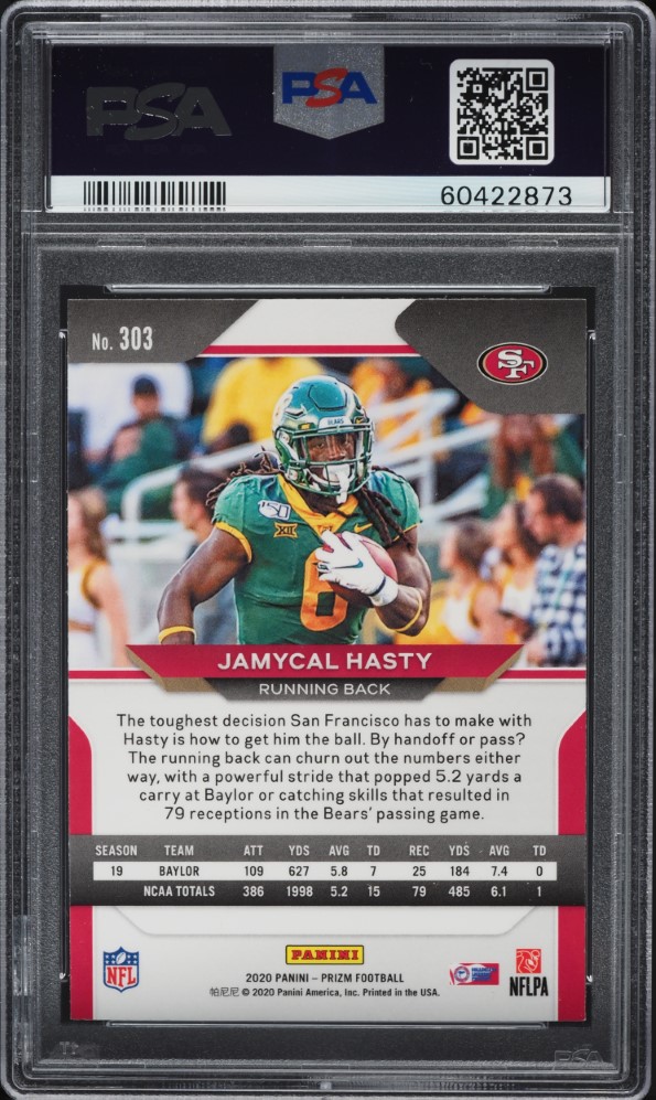2020 Panini Prizm Jamycal Hasty ROOKIE #303 PSA 9 MINT