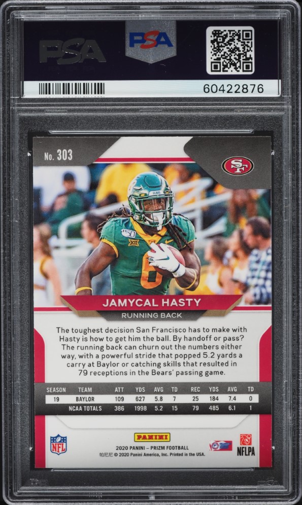 2020 Panini Prizm Jamycal Hasty ROOKIE #303 PSA 9 MINT