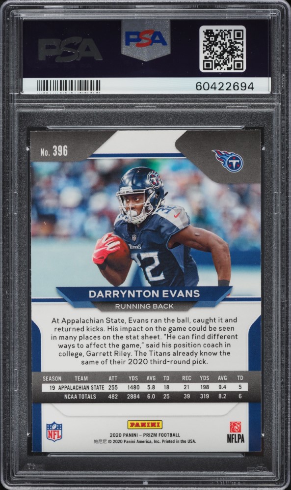 2020 Panini Prizm Darrynton Evans ROOKIE #396 PSA 9 MINT