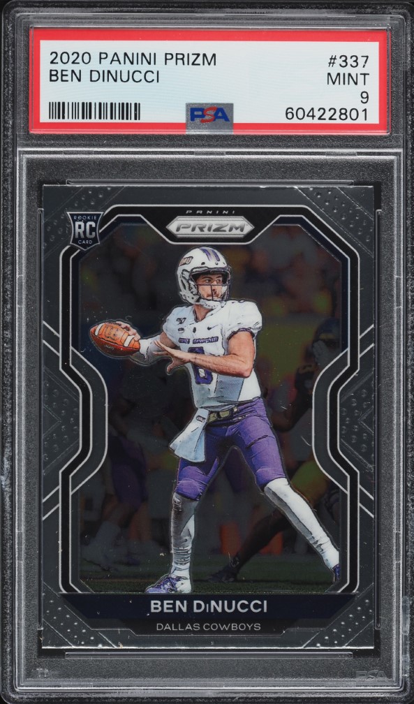 2020 Panini Prizm Ben DiNucci ROOKIE #337 PSA 9 MINT