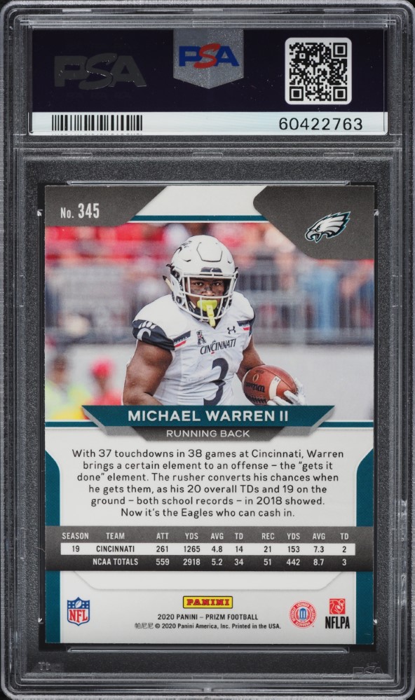 2020 Panini Prizm Michael Warren II ROOKIE #345 PSA 10 GEM MINT
