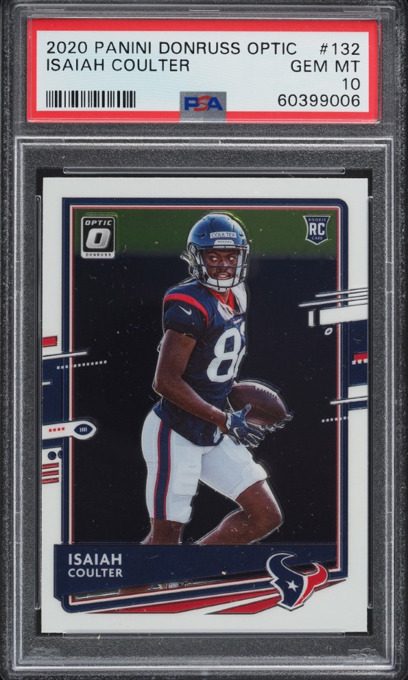 2020 Donruss Optic Isaiah Coulter ROOKIE #132 PSA 10 GEM MINT