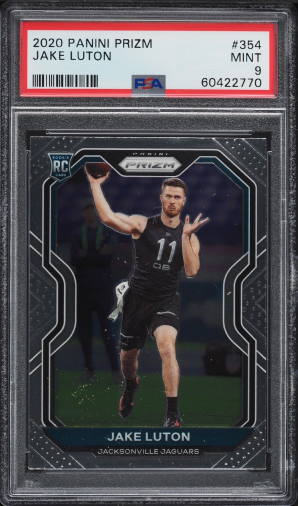 2020 Panini Prizm Jake Luton ROOKIE #354 PSA 9 MINT