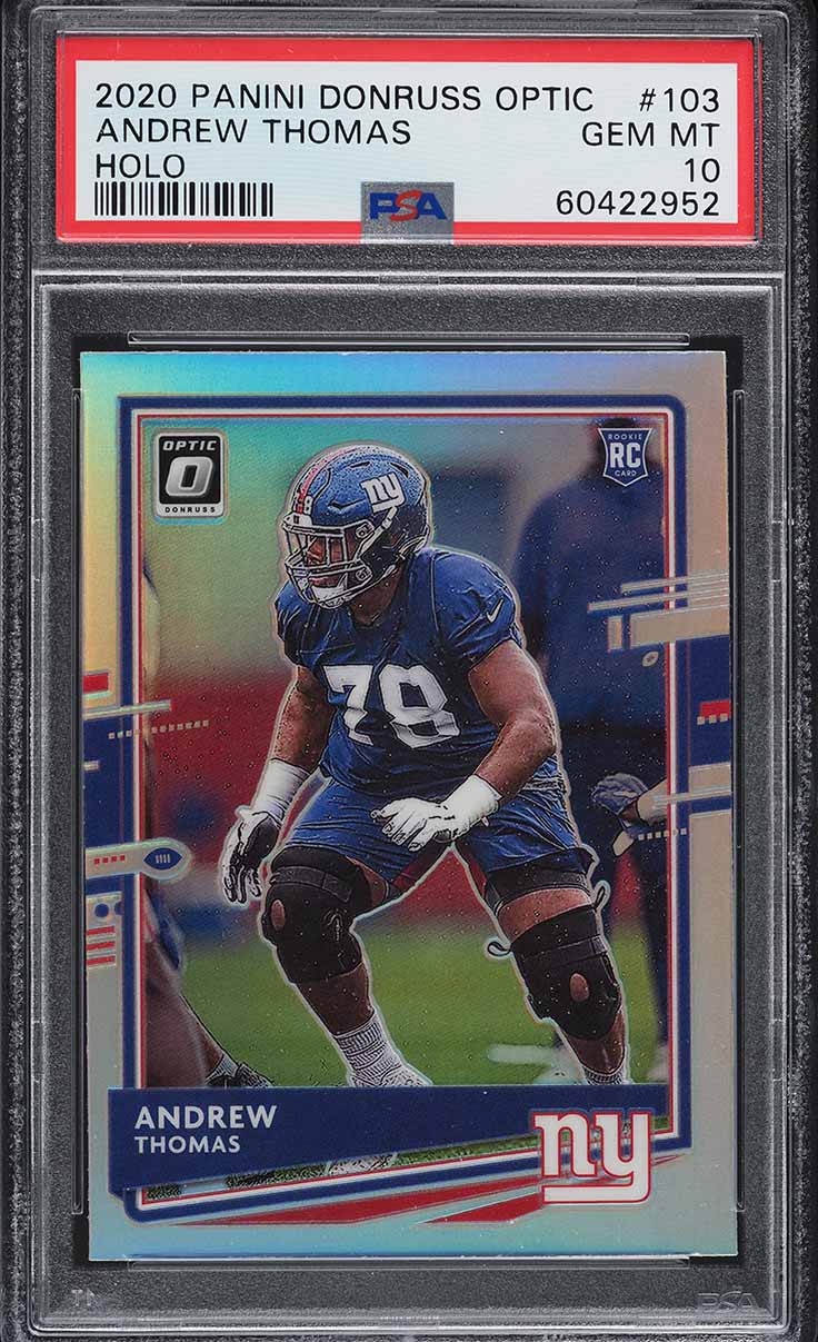 2020 Donruss Optic Holo Andrew Thomas ROOKIE #103 PSA 10 GEM MINT