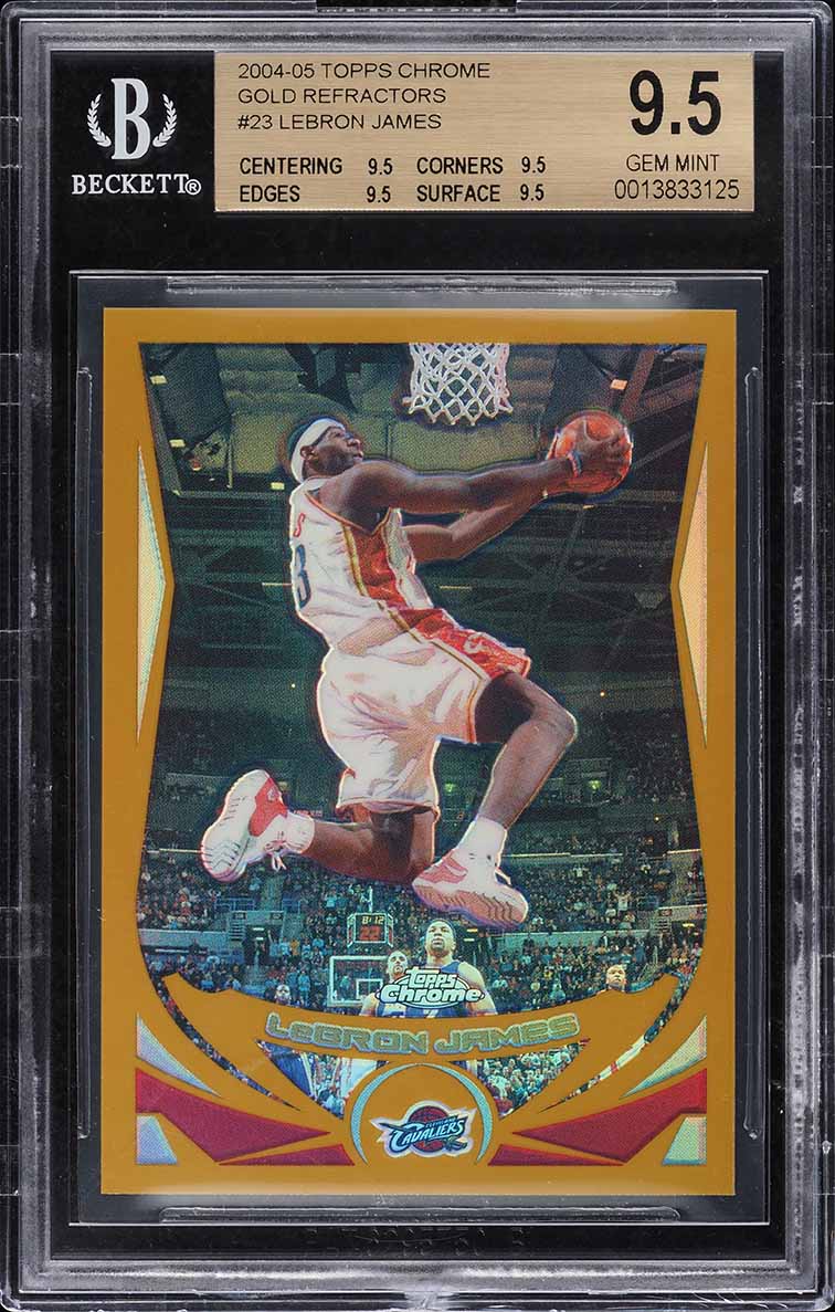 2004 Topps Chrome Gold Refractor LeBron James /99 #23 BGS 9.5 GEM MINT
