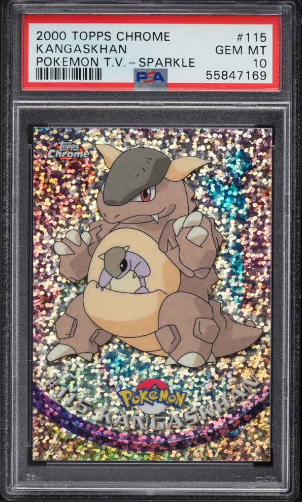 2000 Topps Chrome Pokemon Series 2 Sparkle Kangaskhan #115 PSA 10