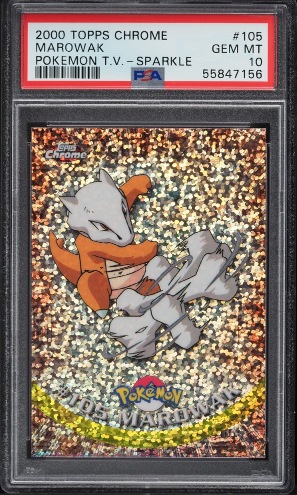 2000 Topps Chrome Pokemon Series 2 Sparkle Marowak #105 PSA 10 GEM MINT