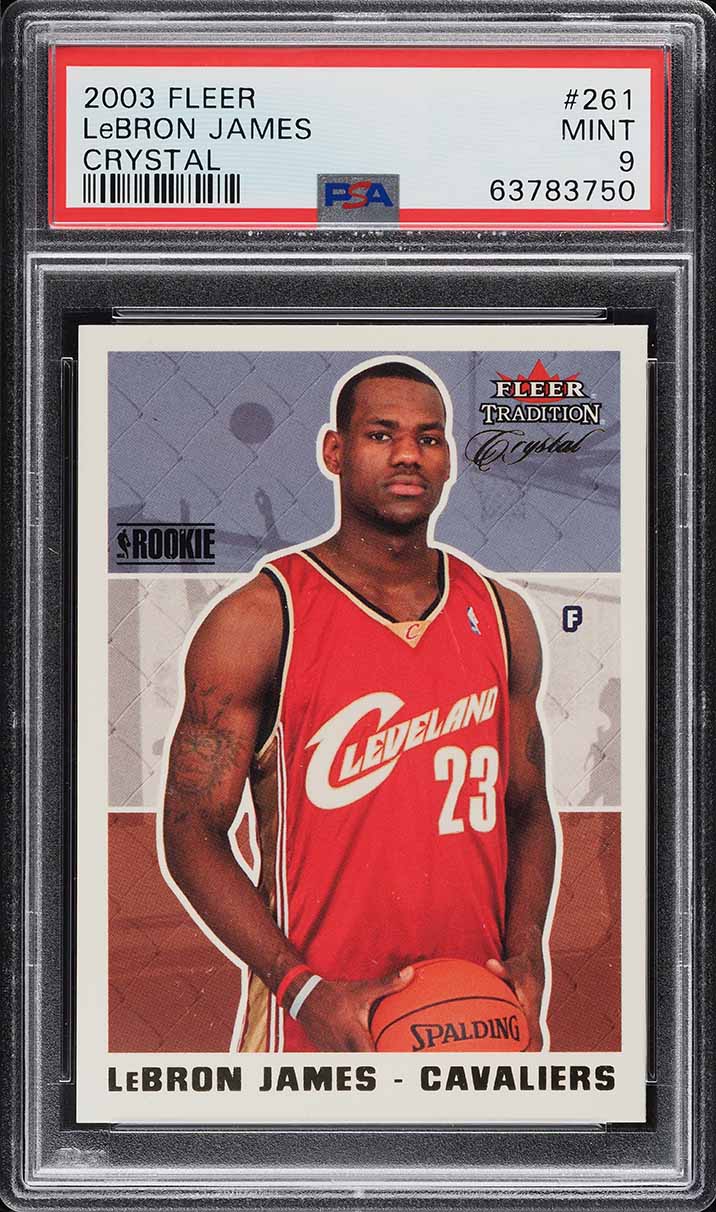 2003 Fleer Tradition Crystal LeBron James ROOKIE /125 #261 PSA 9 MINT