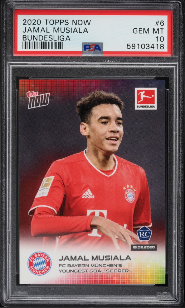 2020 Topps Now Bundesliga Jamal Musiala ROOKIE #6 PSA 10 GEM MINT
