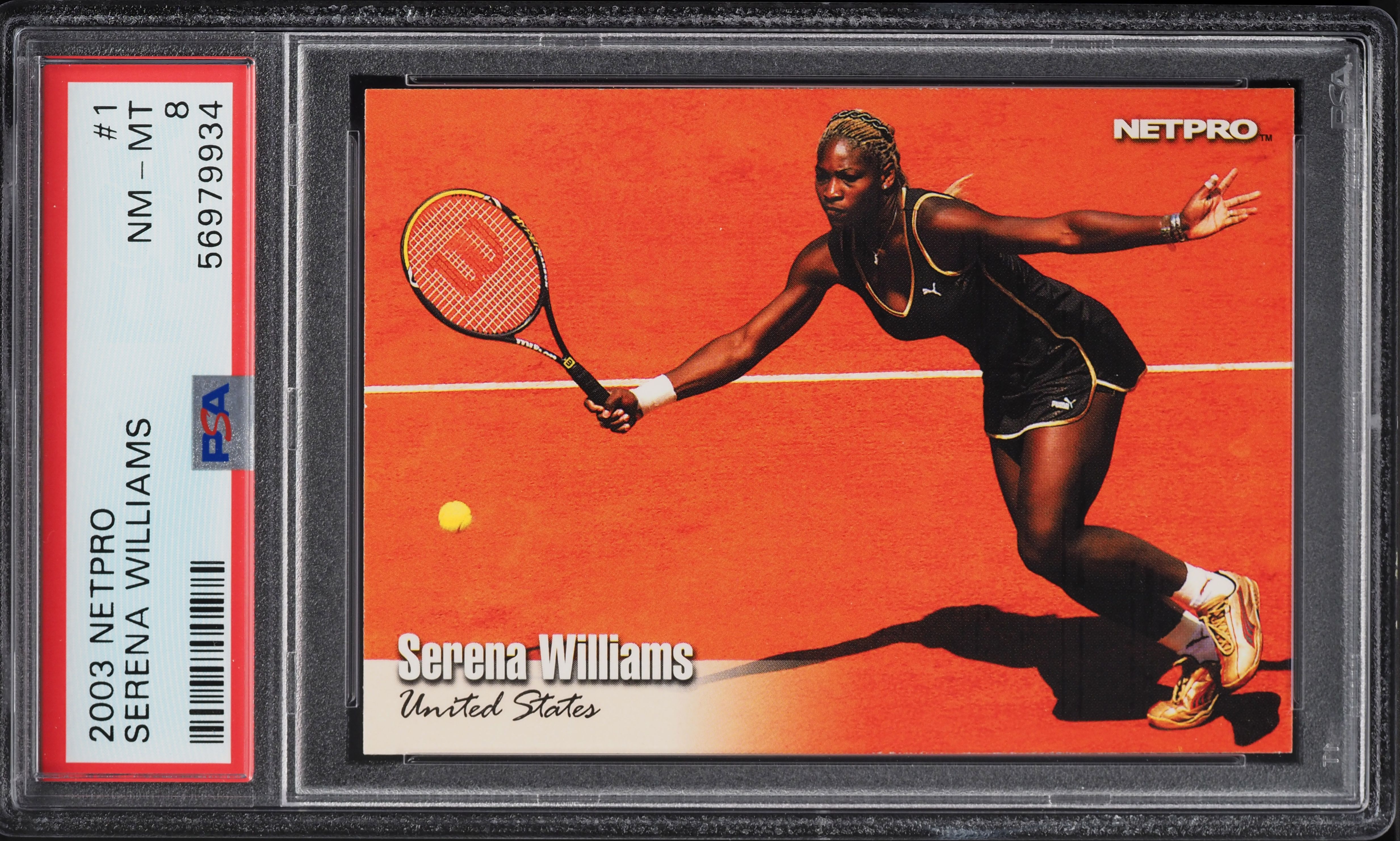 2003 Netpro Tennis Serena Williams ROOKIE #1 PSA 8 NM-MT on