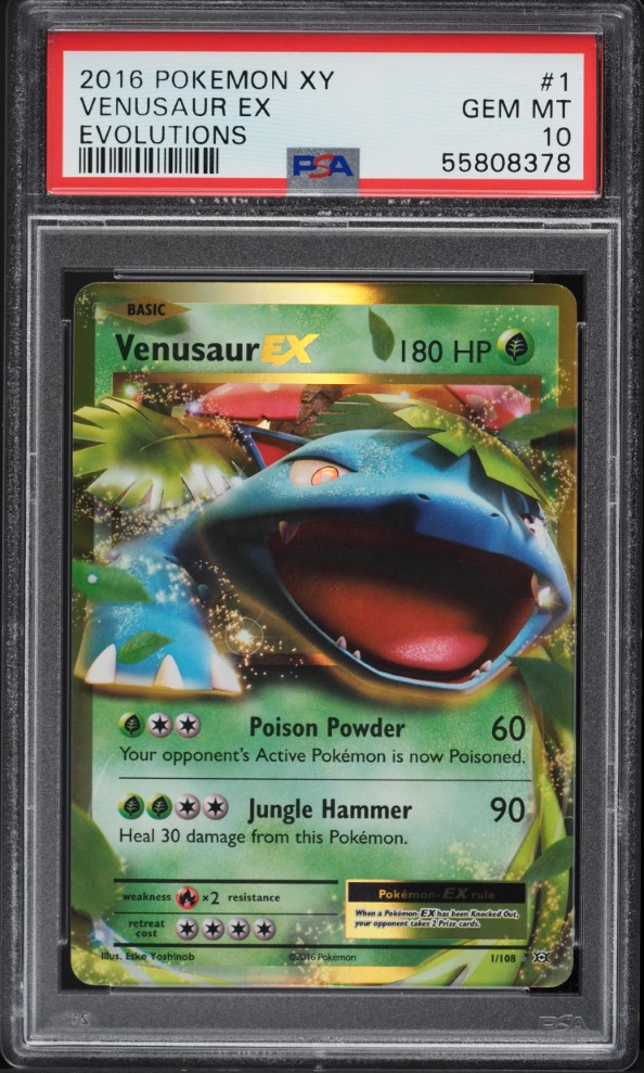 2016 Pokemon XY Evolutions Holo Venusaur EX #1 PSA 10 GEM MINT